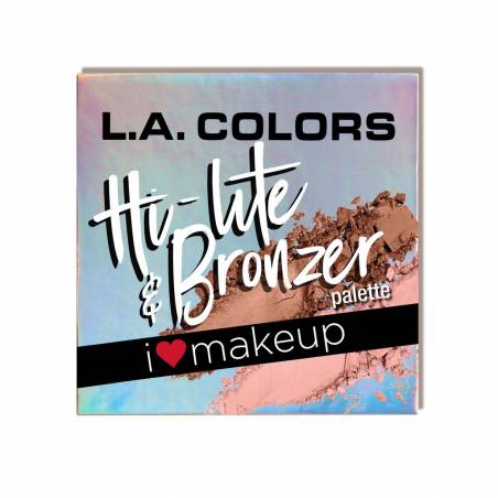 L.A. Colors Beauty Booklet Hi-Lite & Bronzer Palette