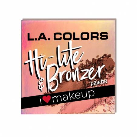 L.A. Colors Beauty Booklet Hi-Lite & Bronzer Palette